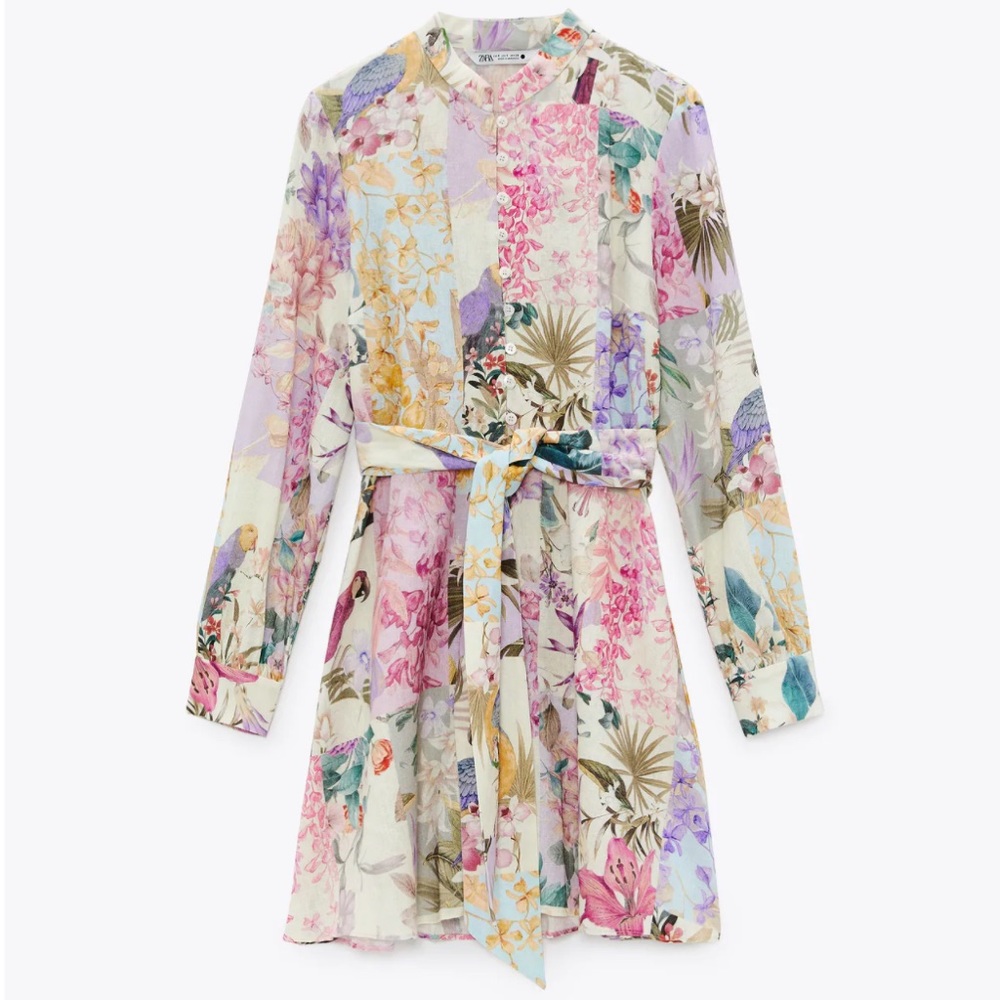 Zara floral patchwork dress